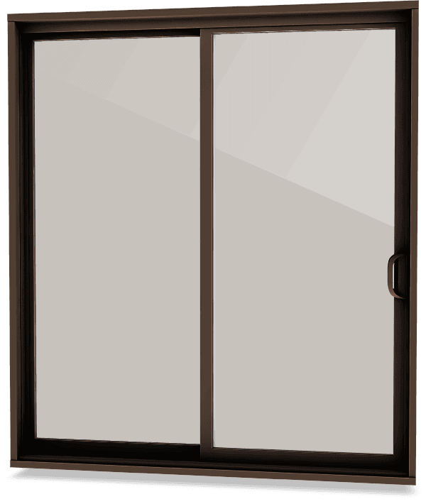 commercial brown patio door with bronze tinted glass