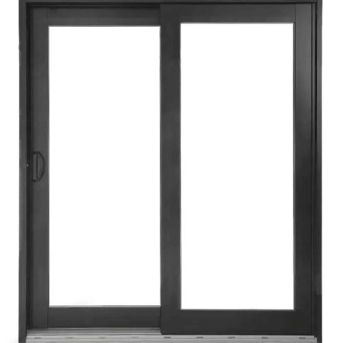 a close-up of a sliding glass door